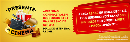 Ganhe ingressos para uma sessão exclusiva de cinema!