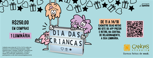 Promoção Dia das Crianças Canoas Shopping