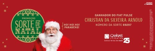 Ganhador do prêmio promoção Sorte de Natal