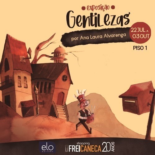 Ilustradora leva exposição repleta de gentilezas ao Shopping Frei Caneca