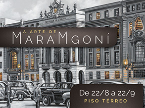Telas realistas de Maramgoní em exposição no Shopping Frei Caneca