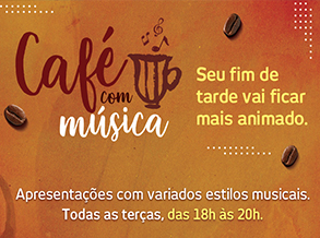 Café com música embala Shopping Frei Caneca todas as terças