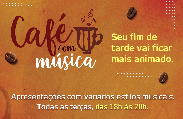 Café com música embala Shopping Frei Caneca todas as terças
