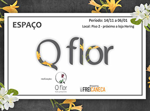 Flores permanentes ganham destaque no Shopping Frei Caneca