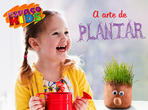 Oficina infantil do Shopping Frei Caneca ensina a arte de planta